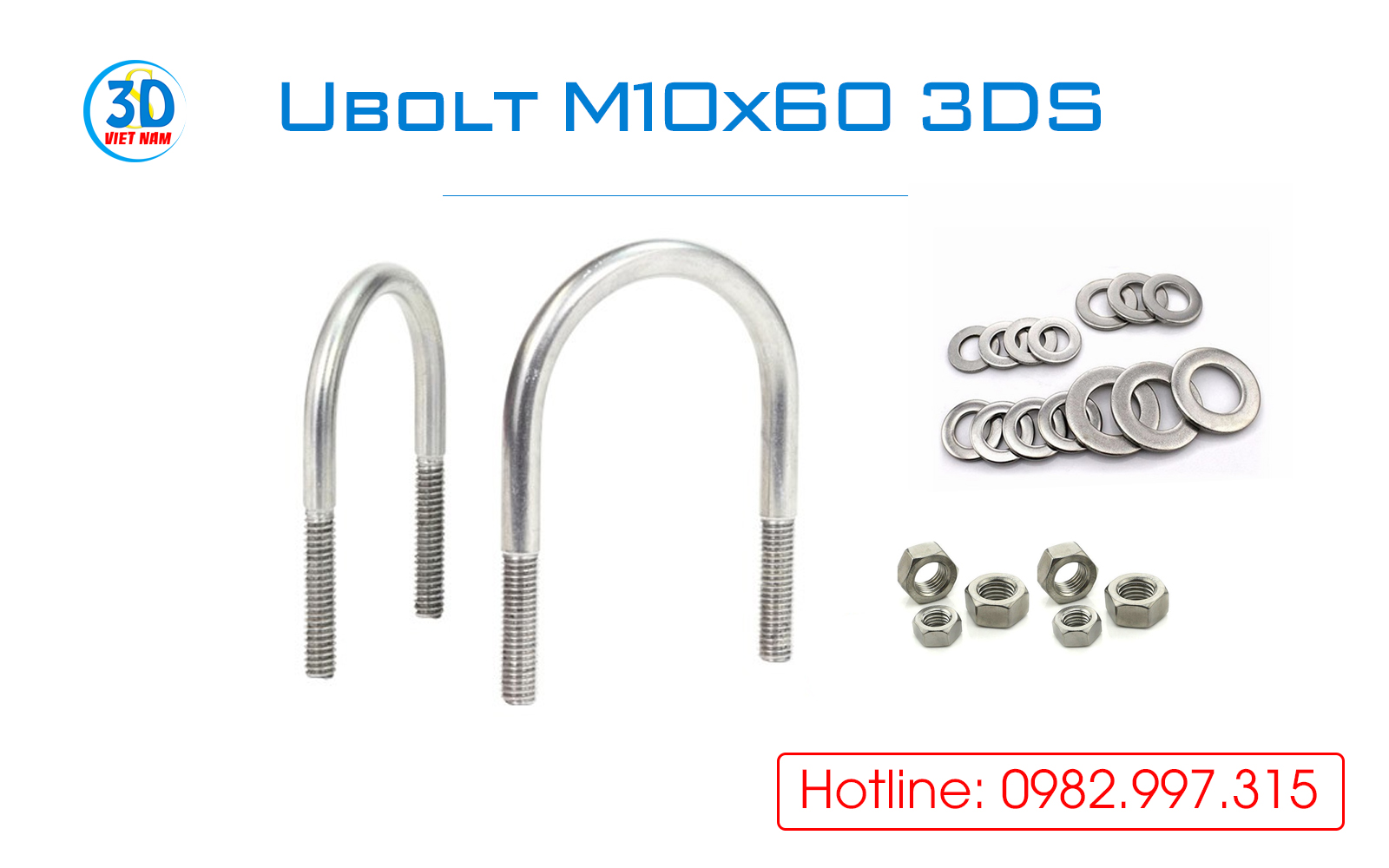 Báo giá Ubolt M10x60 tiết kiệm chi phí cao nhất cho nhà thầu