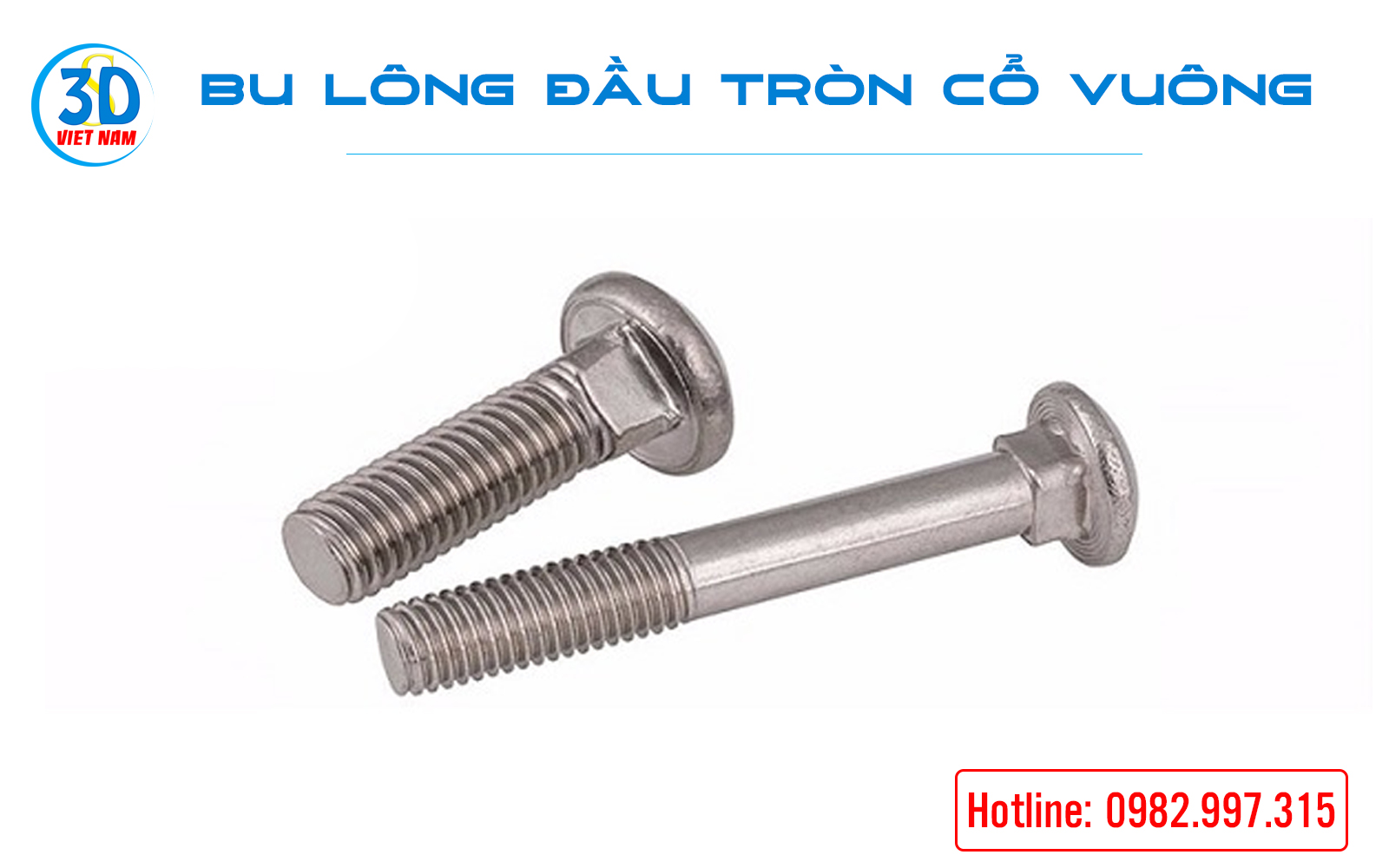 Bu lông đầu tròn cổ vuông giá rẻ - chất lượng đạt chuẩn quốc tế